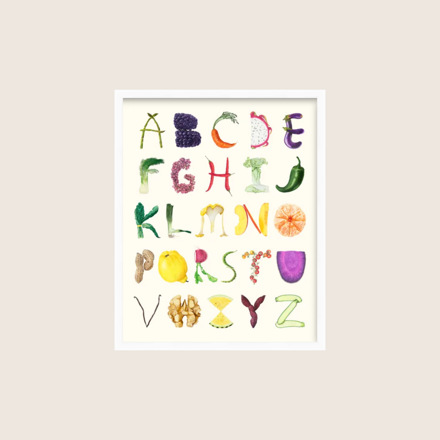 Farmer's Market Alphabet (framed)