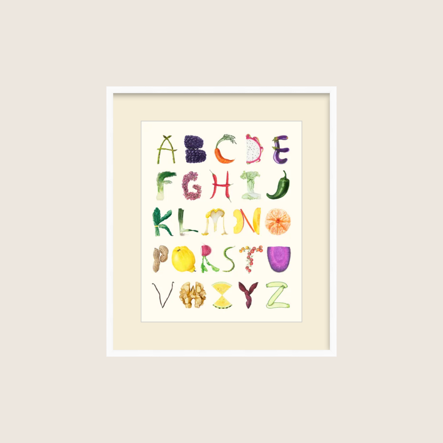 Farmer's Market Alphabet (framed)
