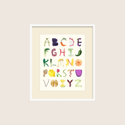 Farmer's Market Alphabet (framed)