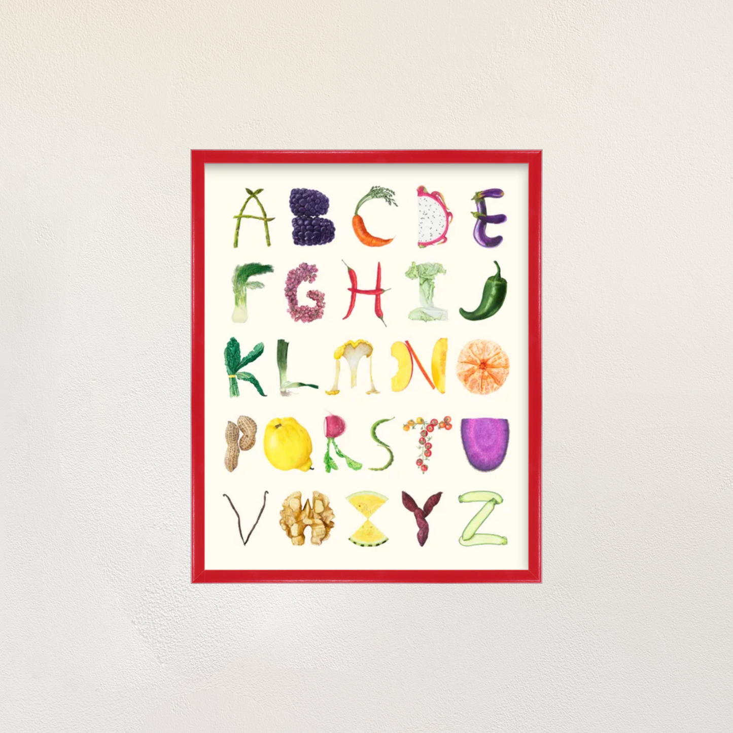 Farmer's Market Alphabet (framed)