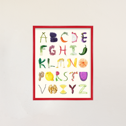 Farmer's Market Alphabet (framed)