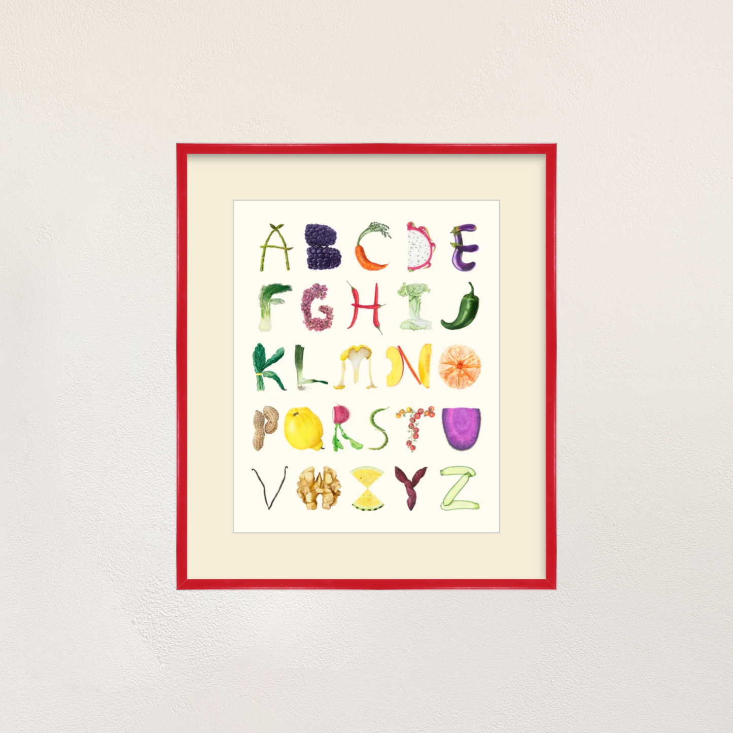 Farmer's Market Alphabet (framed)