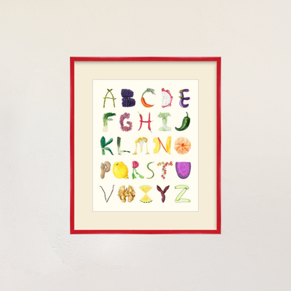 Farmer's Market Alphabet (framed)