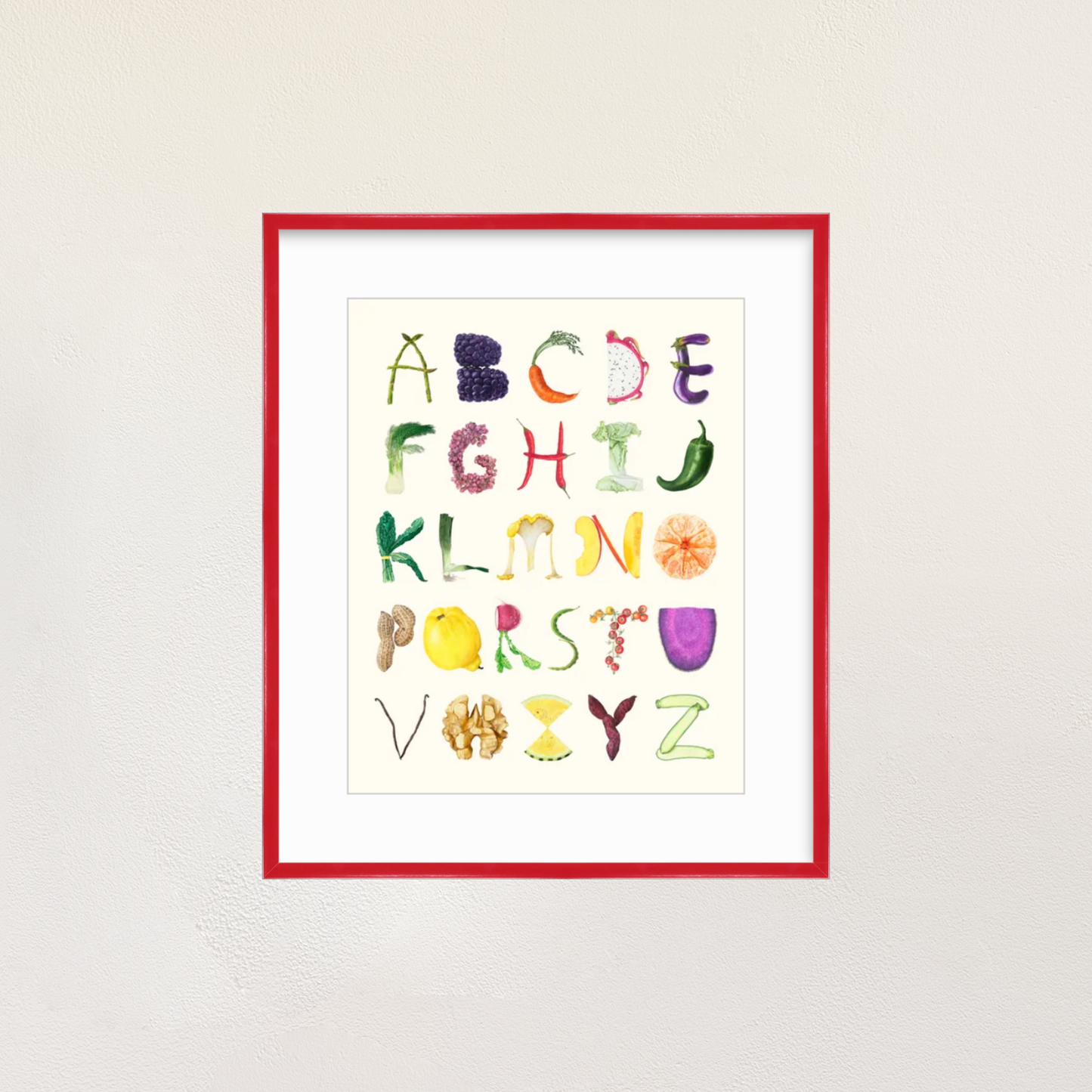 Farmer's Market Alphabet (framed)