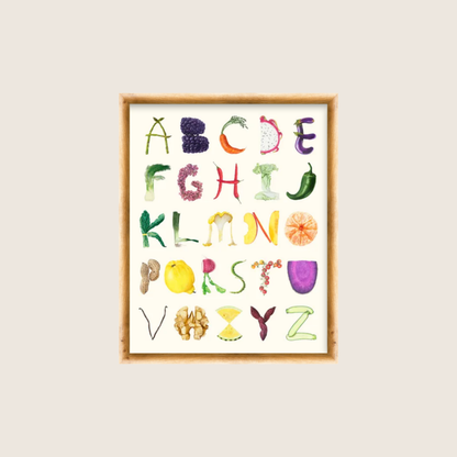 Farmer's Market Alphabet (framed)