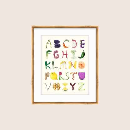 Farmer's Market Alphabet (framed)