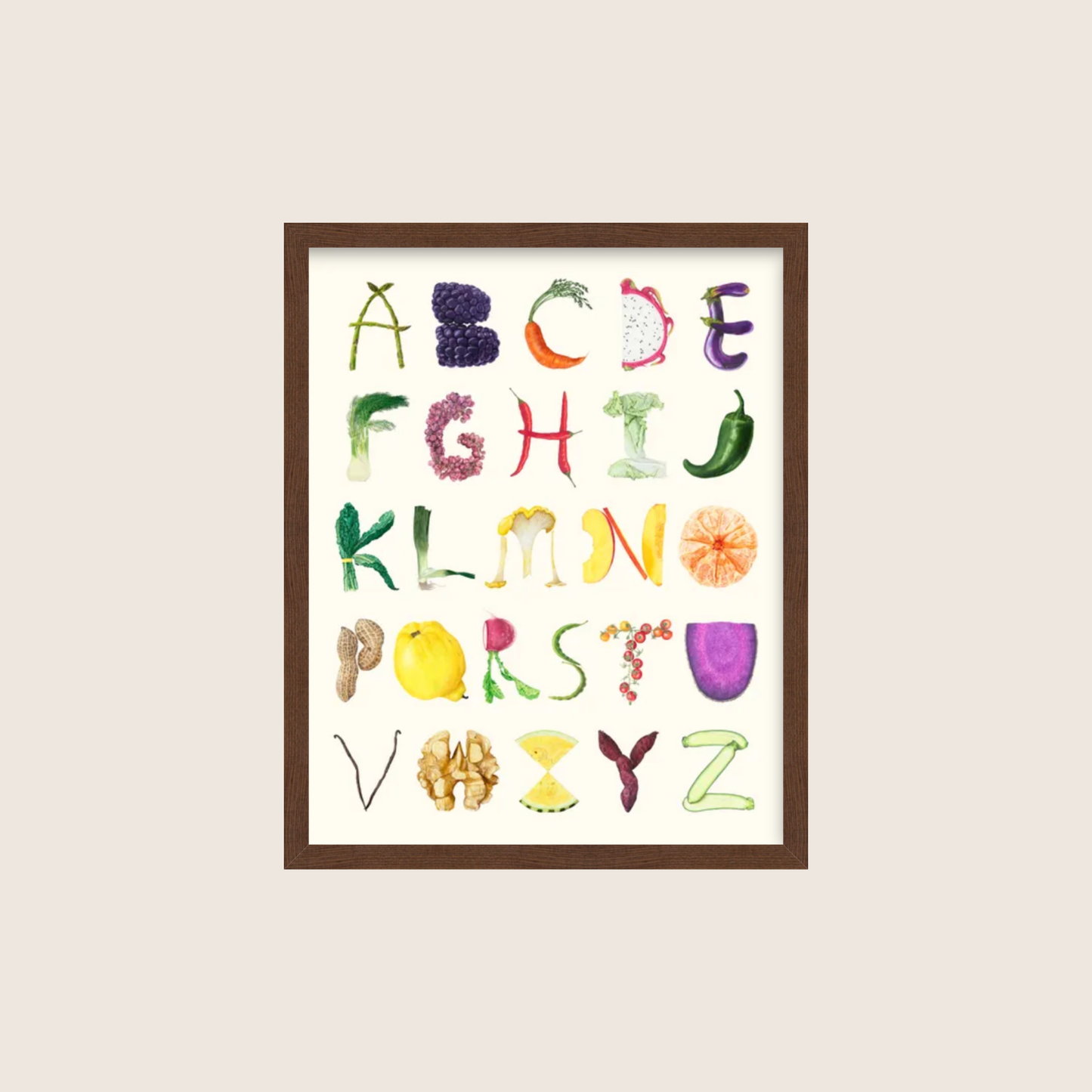 Farmer's Market Alphabet (framed)