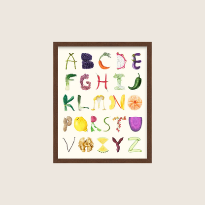 Farmer's Market Alphabet (framed)