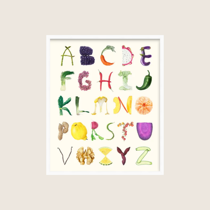 Farmer's Market Alphabet (framed)