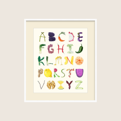 Farmer's Market Alphabet (framed)