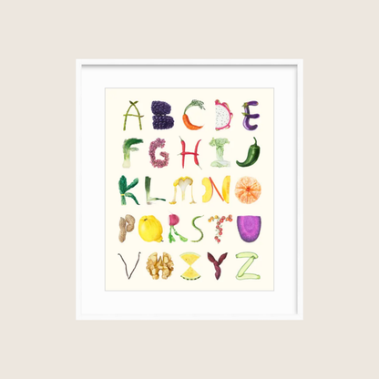 Farmer's Market Alphabet (framed)