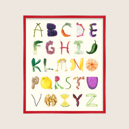 Farmer's Market Alphabet (framed)