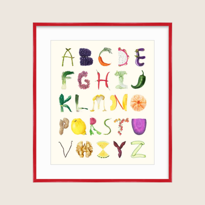 Farmer's Market Alphabet (framed)