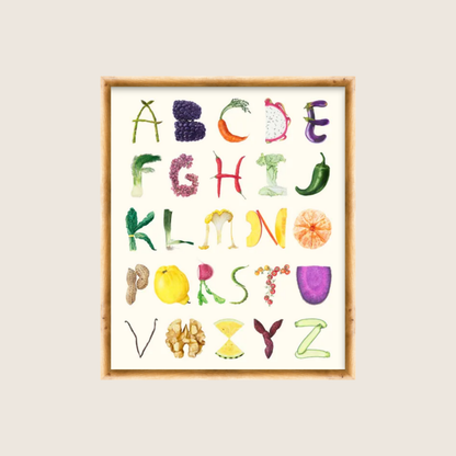 Farmer's Market Alphabet (framed)