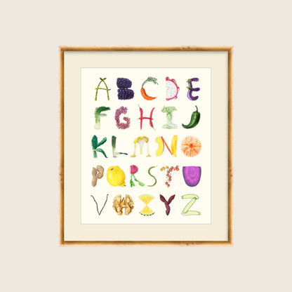 Farmer's Market Alphabet (framed)
