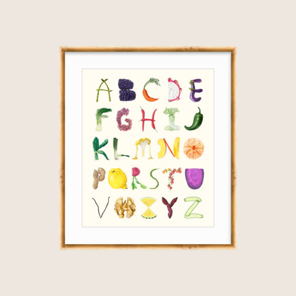 Farmer's Market Alphabet (framed)