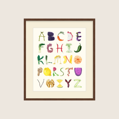 Farmer's Market Alphabet (framed)