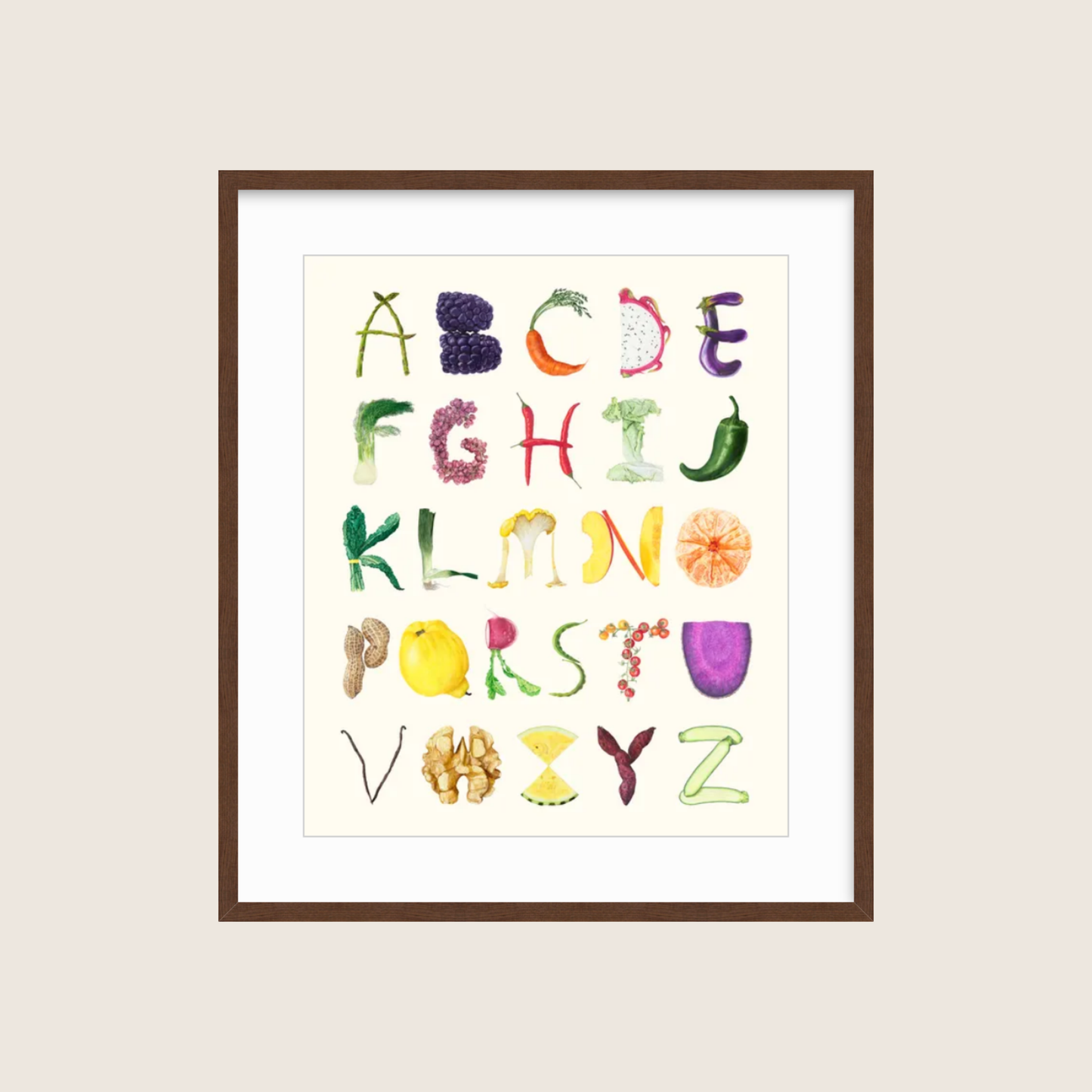 Farmer's Market Alphabet (framed)