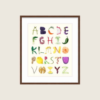 Farmer's Market Alphabet (framed)