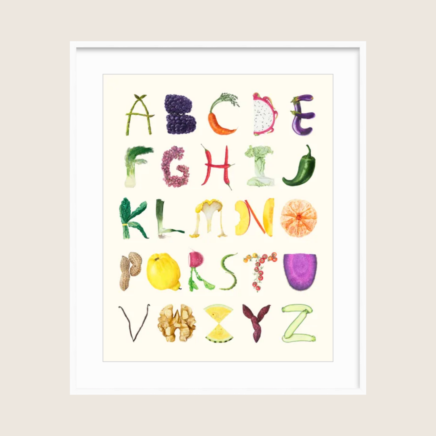 Farmer's Market Alphabet (framed)