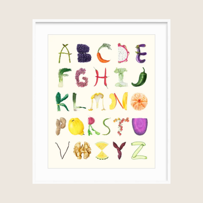 Farmer's Market Alphabet (framed)