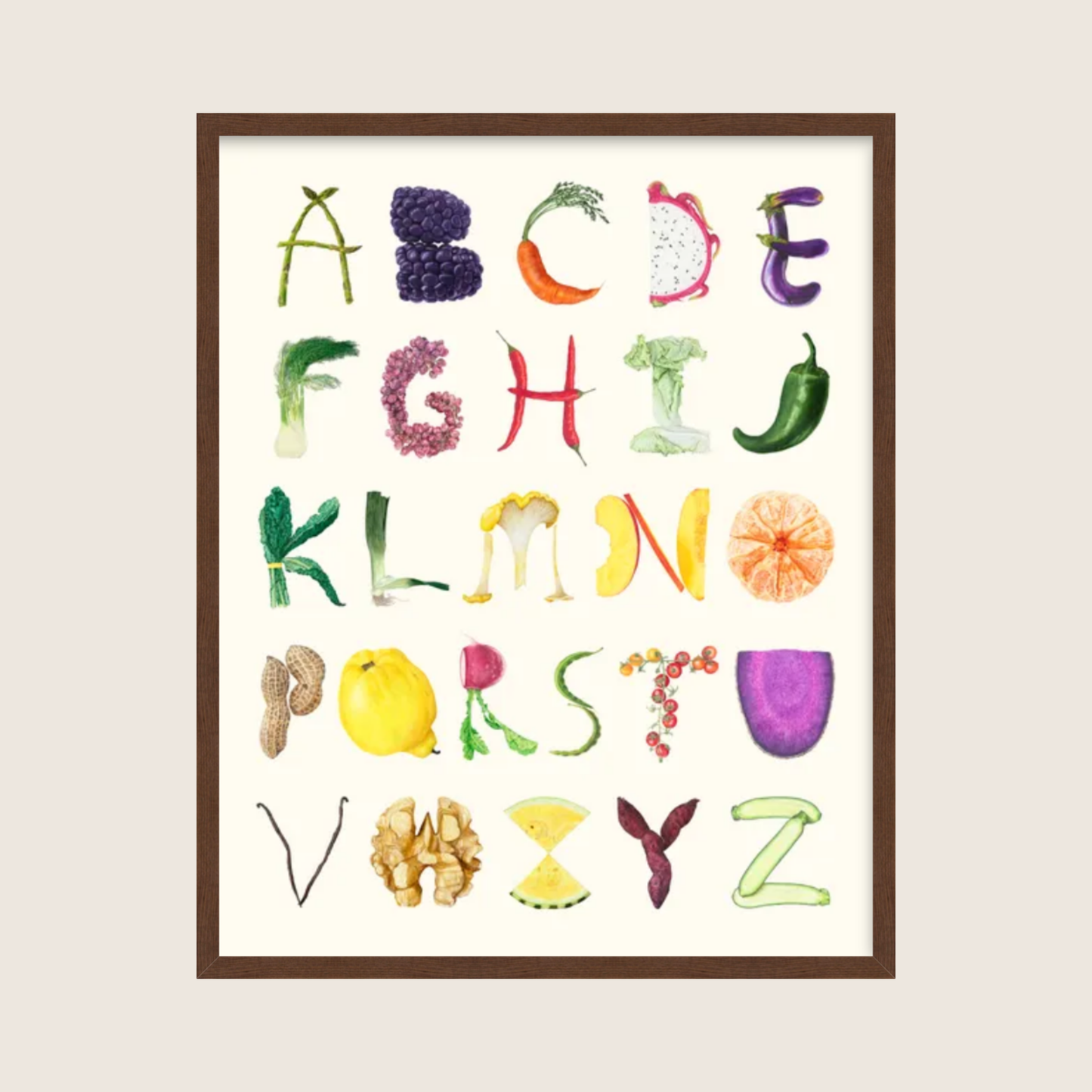 Farmer's Market Alphabet (framed)
