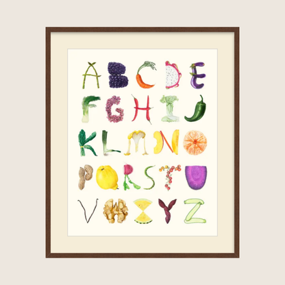 Farmer's Market Alphabet (framed)