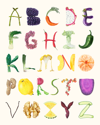 Farmer's Market Alphabet (unframed)
