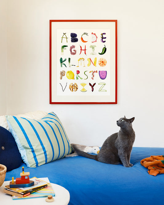 Farmer's Market Alphabet (framed)