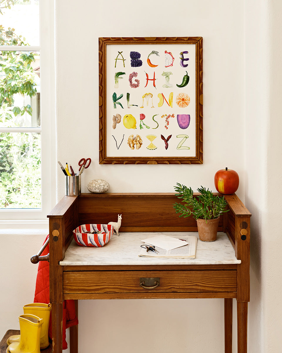 Farmer's Market Alphabet (framed)