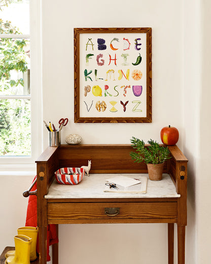 Farmer's Market Alphabet (framed)